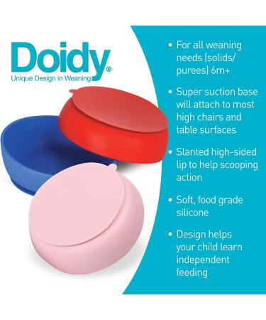 Doidy Baby Suction Bowl for Weaning - Non-Slip Feeding Bowls - 300ml PP Material (Red) - Buy Online on GoSupps.com