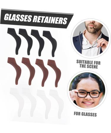 Lurrose 3-Part Glasses Accessories Set - Oval Glasses Eye Mask Headphones Ear Pads Sunglasses Tape & Keeper - Black Gel Silk - Perfect Fit 4.3x1.7cm - Buy Online on GoSupps.com