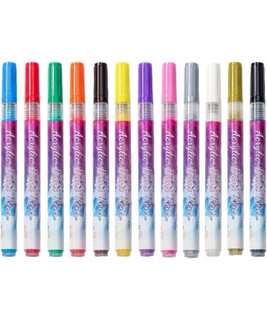 Set - 0.7mm Tip 12 Colors Quick Drying 3D Graffiti Nail Pens | Professional Doodle Nail Kit for Acrylic Nails Natural Nails Gel Nails Aezon - Buy Online on GoSupps.com