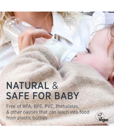 Hevea Glass Bottles - Eco-Friendly BPA-Free Anti-Colic Medium Flow 240ml Ideal for 3-24 Months - Single Pack International Shipping - Buy Online on GoSupps.com
