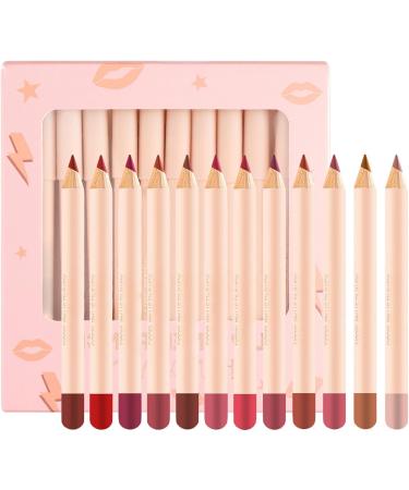 Set of matte lip pencils - 12 multifunctional lip liner sticks makeup kit for girls girlfriends wives grandmothers mothers daughters nurses police officers - Buy Online on GoSupps.com
