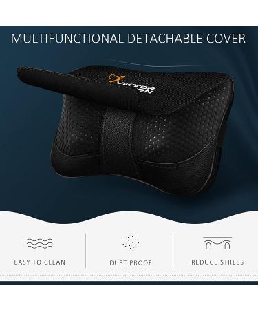 Electric Heat Massager Pillow for Back and Neck Pain Relief - Perfect Gift for Grandpa, Grandma, Teacher, Nurse - Christmas Present - Kneading Shoulder Massager for Sore Muscles - Black Cloth - Buy Online on GoSupps.com