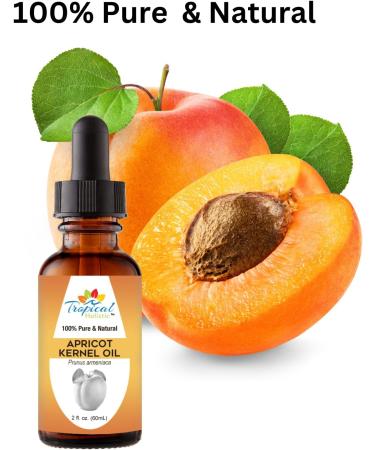 100% Pure Organic Apricot Kernel Oil - Cold-Pressed 2 oz from Turkey | Ideal for Massage Skincare Hair & Aromatherapy - Buy Online on GoSupps.com