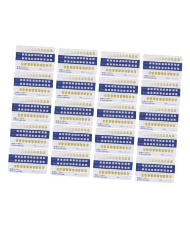 1 Set Teeth Shade Guide Color Contrast Cards Durable Oral Supplies for Home Use Convenient Tooth Color Shades Order of Shadow Value Lightweight and Easy to Carry