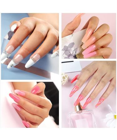 Pink Glitter Poly Gel Nail Kit with 10 Colors & 110W LED UV Lamp | Poly Nail Gel Kit with Slip Solution, Dehydrator & Nail Art Supplies - VE128 - Buy Online on GoSupps.com