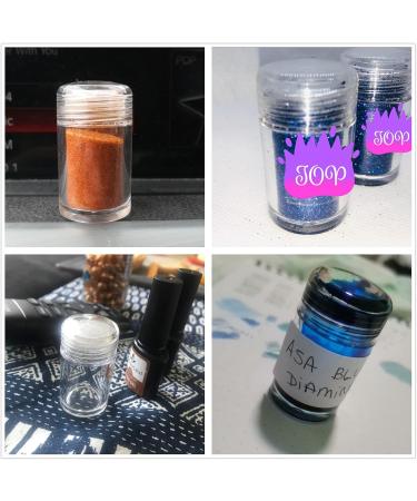 6 Pieces 10ml Mini Refillable Empty Loose Powder Bottles - Travel Cosmetic Containers for Glitter & Eyeshadow - Buy Online on GoSupps.com