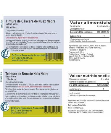  Superkost Black walnut tincture 120 ml extra strong according to Dr. Hulda Clark - Buy Online on GoSupps.com