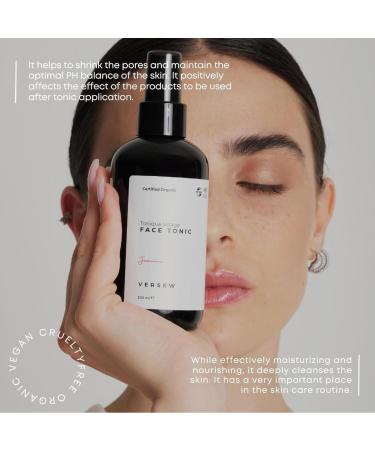 Versew Vegan Organic Toning Cleanser for Oily & Impure Skin Anti-Bacterial Tonic & Facial Toner (200ml) - Buy Online on GoSupps.com