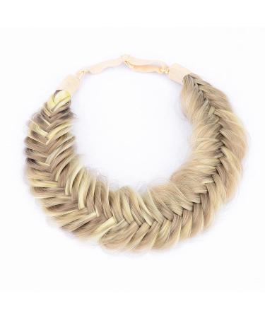 DIGUAN Wide Fishtail 2 Strands Synthetic Hair Braided Headband - Bohemian Beauty Accessory for Women and Girls - Buy Online on GoSupps.com