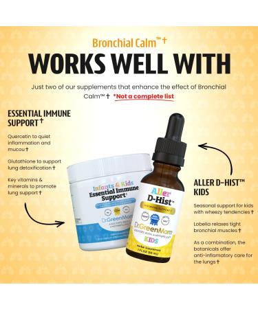Dr. Green Mom Bronchial Calm Kids - Natural Cough Liquid Drops for Babies, Toddlers & Children - Herbal Kids Cold & Flu Support - Natural, Sugar-Free, Non-GMO, Dye-Free - Buy Online on GoSupps.com
