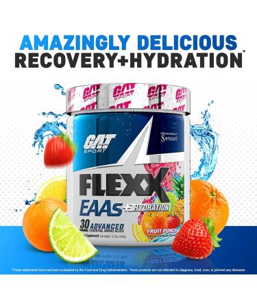 GAT Sport Flexx EAAs + Hydration Blue Razz - 30 Servings - Buy Online on GoSupps.com