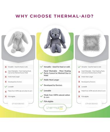 Thermal-Aid Zoo Baxter The Bunny Kids Hot/Cold Heating Pad & Cooling Pad | Natural Sleep Aid | Pregnancy Must-Have for Baby First Aid Kit - Buy Online on GoSupps.com