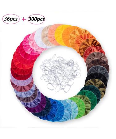 Viccess 36 pieces including hair tie girls and 300 pieces of hair tie ligaments hair scrunchy hair straps porch hair band for women or girls hair accessories 36PCs