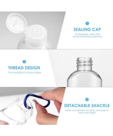 TOPBATHY 15pcs 50ml Refillable Travel Hand Soap Containers with Hook (Random Color) | Transparent Empty Liquid Bottles - Buy Online on GoSupps.com