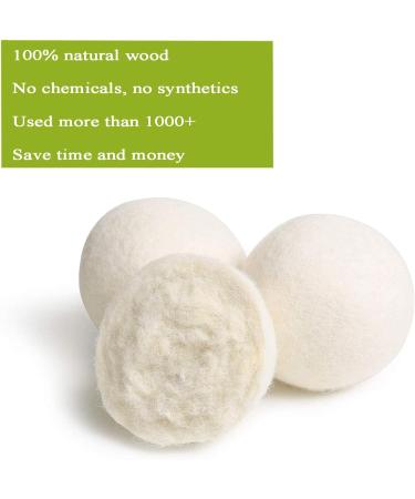 Wool Dryer Balls (Pack of 6 XL) Premium Reusable New Zealand Organic Non-toxic Natural Fabric Softener Saves Drying Time Baby Safety No Chemicals Can Reduce Wrinkles and Electrostatic Adhesion - Buy Online on GoSupps.com