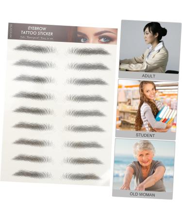 Beavorty 60 pcs eyebrow stickers makeup stickers eyebrows Temporary Brow Tattoos 6d Bionic black eyebrow - Buy Online on GoSupps.com