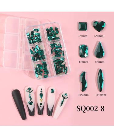 FEIlei Clear Glass Crystal Nail Rhinestones 3D Nail Gems Nail Diamond Mixed Nail Stones - Buy Online on GoSupps.com