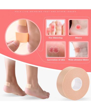 4 Rolls Moleskin Tape 2.5cm x 5m - Anti-Slip Adhesive Padding Bandage for Blisters Prevention and Healing - Buy Online on GoSupps.com