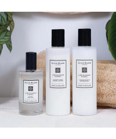 Olivia Blake Lime Blossom & Basil Trio Gift Set 100 ml/3.38 fl oz Body Mist 250 ml/8.45 fl oz Shower Gel 250 ml/8.45 fl oz Body Lotion Luxurious Everyday Essentials for Women - Buy Online on GoSupps.com