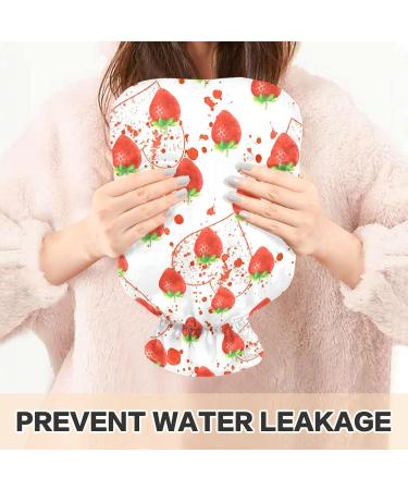Naanle Valentine's Day Heart Strawberry Heat Bottle | 1L Transparent Warm Water Bottle for Bed | Hand & Foot Pain Relief & Cold Therapy - Buy Online on GoSupps.com