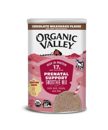 Organic Valley Prenatal Support  Organic Pregnancy Smoothie Mix  Chocolate  10 oz