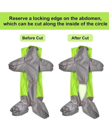 Lightweight Waterproof Dog Coat with Hood, Breathable and Adjustable for Large Medium Dogs - Green (28) - Buy Online on GoSupps.com