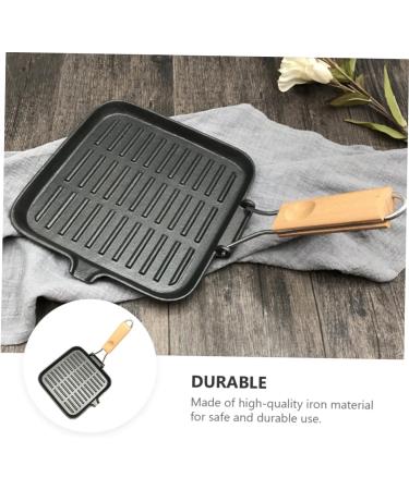 MAGICLULU Frying Pan Carbon Steel Pan Camping Cooking Stove Stainless Steel Cookware Outdoor Nonstick Skillet Flat Nonstick Bakeware Camping Cooking Utensils Gas Stoves Dropshipping Iron - Buy Online on GoSupps.com