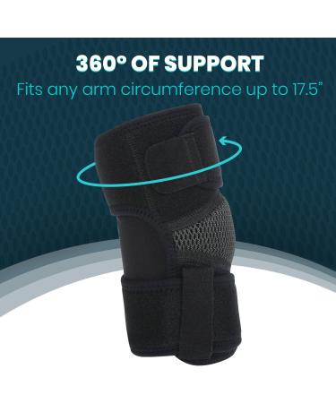 Vive Elbow Brace - Tennis Compression Sleeve for Golfers - Tendonitis Support Strap for Men and Women - Sports Recovery Wrap for Golf - Black - Buy Online on GoSupps.com