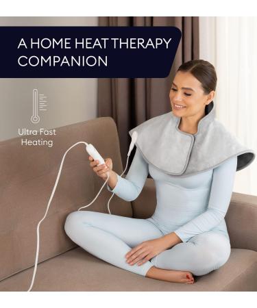 GENIANI XXL Heating Pad for Neck and Shoulders 22x24 - Neck Pain Relief - 6 Heat Settings - Auto Shut-Off - Ideal Gifts for Men and Women - Buy Online on GoSupps.com
