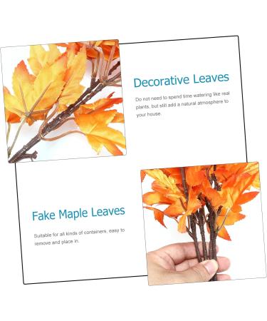 TOPBATHY 12 Pcs Artificial Maple Leaf Twig Cutting Decorations for Home Simulation Maple Branch Decor Thankgiving Leaves Spray Fake Twig Stem Flower Party Leaves Autumn Plastic Accessories - Buy Online on GoSupps.com