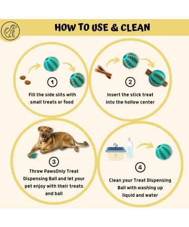 Pawsonly Feeding Ball for Dogs | Interactive Dog Toy for All Sizes | Dental Care & Puzzle Toy (8 cm Blue) - Buy Online on GoSupps.com