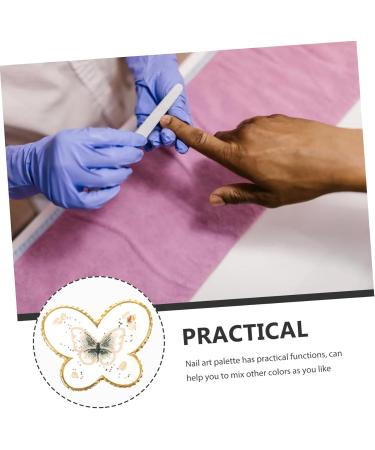  HONMEET Nail Polish Mixing Pallet Manicure Color Mixing Palette Display Nail Art Palette (Butterfly Shape) - Buy Online on GoSupps.com