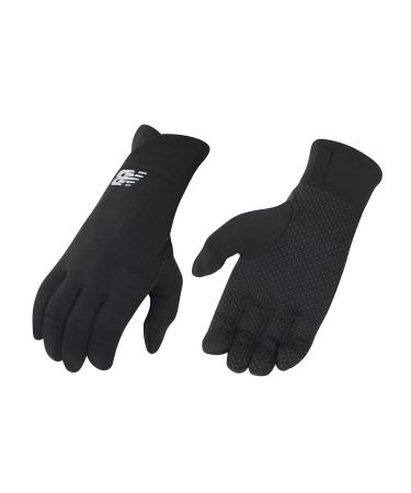 New Balance Women's Cold Weather Performance Gloves Large/X-Large Black (Onyx Grid Fleece)
