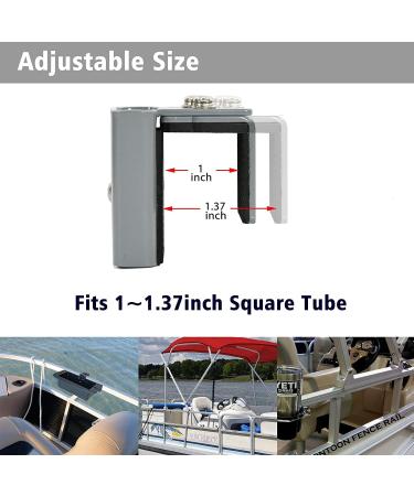 NKEOSN Pontoon Fender Clips - Adjustable Stainless Steel Boat Bumper Clips for Square Rails - 4 Pack - Buy Online on GoSupps.com