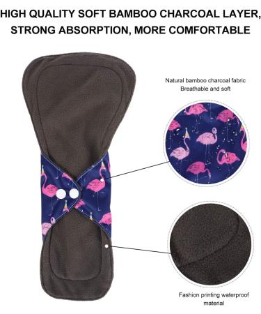 Healifty Reusable Cloth Menstrual Pads | Incontinence Pads 6pcs with Storage Bag | Washable Panty Liners | Eco-Friendly & Comfortable - Buy Online on GoSupps.com