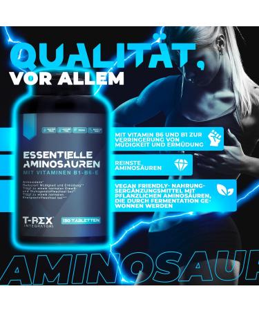 Buy EAA Essential Amino Acids - 150 Vegan Tablets with BCAA Complex & Vitamins B1 B6 E for Optimal Health | International Shipping - Buy Online on GoSupps.com