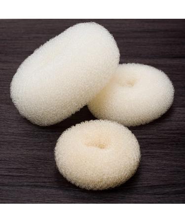 Jyt Group Donut Set - Large Medium & Small Bun Rings for Kids Women & Girls - 3 Beige Styles - Buy Online on GoSupps.com