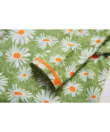 BONVERANO Baby Girls Swimsuit | Long-Sleeve Zipper One Piece Swimwear | UPF 50+ Sun Protection | 6-9 Months Daisy - Buy Online on GoSupps.com