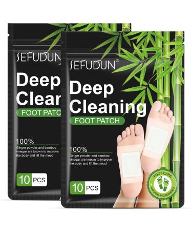 20Pcs Detoxifying Foot Pads-100% Natural Herbal Deep Cleansing Foot Patches for Improves Sleep Quality, Relieves Stress and Fatigue, Foot & Body Care, Adhesive Pads 20 Pcs
