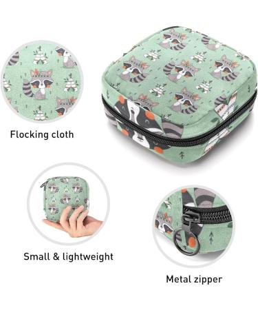 Raccoon Sanitary Napkin Storage Bag - Portable Period Pouch for Women & Teens - Multi-colored - Buy Online on GoSupps.com
