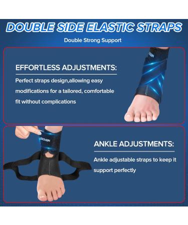 Sioven Ankle Support Brace for Sprained Ankle & Ligament Damage Sports Protect Plantar Fasciitis Achilles tendonitis Injury Recovery Adjustable Ankle Brace Wrap Strap for Men and Women (XL) - Buy Online on GoSupps.com