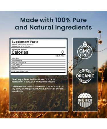 Miracles of Health Liquid Chelated Minerals 72+ Organic Minerals 20 Essential Amino Acids | Plant Derived Humic Fulvic Blend | Fast Absorption | 32 oz bottle - Buy Online on GoSupps.com