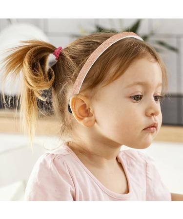 WLLHYF Glitter Headband 4pcs Plastic Sparkly Cute Non Slip Chunky Hairbands Thick Bling Confetti Rainbow Hair Bands with Teeth Little Girls Colorful Hair Accessories (Solid color - black tail) - Buy Online on GoSupps.com