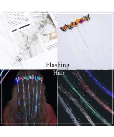 Ludress LED Butterfly Hair Clips - Pack of 5 Multicolor Festival Light up Hair Pins for Women and Girls - Fiber Optic Glowing Hair Accessories for Cosplay and Parties - Buy Online on GoSupps.com