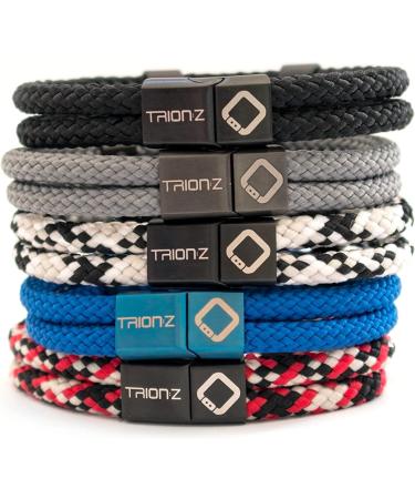 Zen Loop Duo Magnetic Field Therapy Wristband - Patented ANSPO Technology for Women & Men (Charcoal X-Large) | International Shipping Available - Buy Online on GoSupps.com
