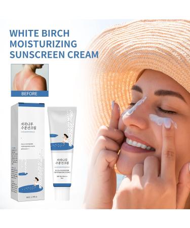 Birch Juice Moisturizing Sun Cream No White Cast Strong UV Protection Korean Sunscreen SPF50 SPF50+ PA++++ - Buy Online on GoSupps.com
