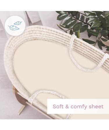 Fitted Oval Sheet - 100% Cotton Jersey in Cream | Soft & Durable | International Shipping - Buy Online on GoSupps.com