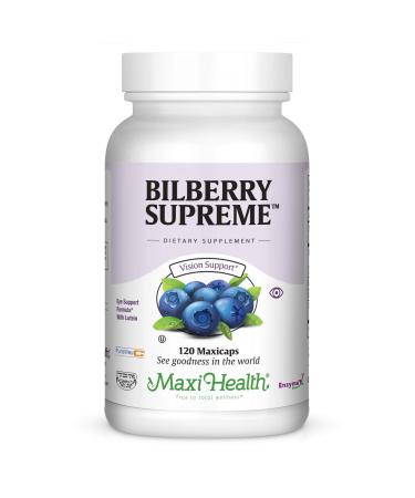 Maxi Health Bilberry Supreme with Eyebright and Lutein Eye Support Formula, 120 Count - Buy Online on GoSupps.com