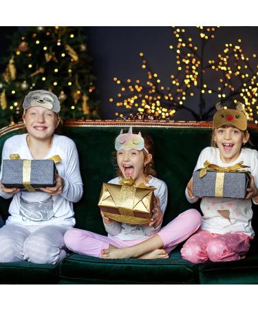 Christmas Reindeer Rudolph Eye Mask for Sleeping - Soft & Fluffy 3D Animal Novelty Blindfold for Kids & Adults - Brown - Buy Online on GoSupps.com