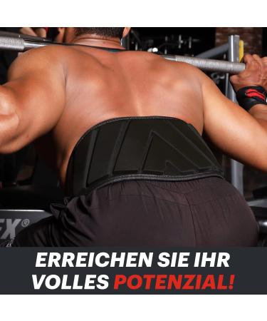 Dmoose Weight Lifting Belt - Self-Lock System for Men & Women | Fitness & Bodybuilding Belt - X-Large (110-119cm) - Ideal for Strength Training & CrossFit - Black - Buy Online on GoSupps.com
